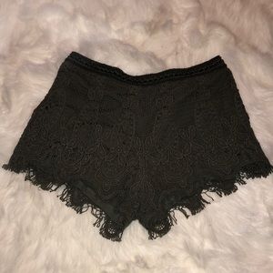 NEW Olive Lace Shorts